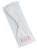 Sporty Rift Personalised  Headband in White with Coral print