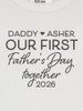 Close up of Personalised First Father's Day Onesie