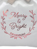 Close up of Merry and Bright Personalised Santa Sack