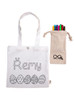 Easter Persaonalised Colouring Canvas Tote Bag with Markers