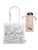 Easter Bunnies Colouring Canvas Tote Bag with Washable Markers