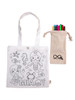 Mermaid Colouring Canvas Tote Bag with Washable Markers
