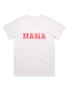 Gradient Mama Classic T-shirt in white, featuring a soft pink tonal ‘MAMA’ print — designed for modern Mama & Mini matching outfits