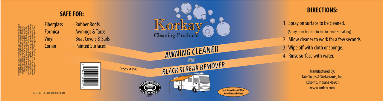 Korkay Awning Cleaner and Black Streak Remover