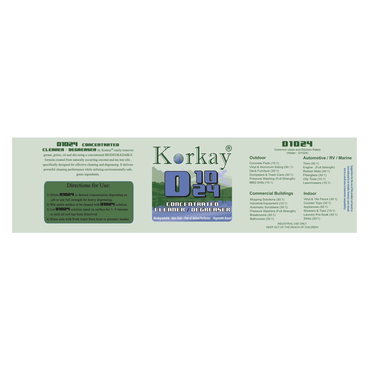 Korkay D1024 Concentrated Degreaser