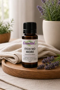 Soothe itchy, irritated-feeling skin and bug bites with Itch No More, a ready-to-use lavender essential oil blend in organic sunflower oil.