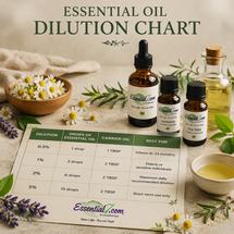 Essential Oil Dilution Chart (Safe Ratios for Adults, Kids & Sensitive Systems)