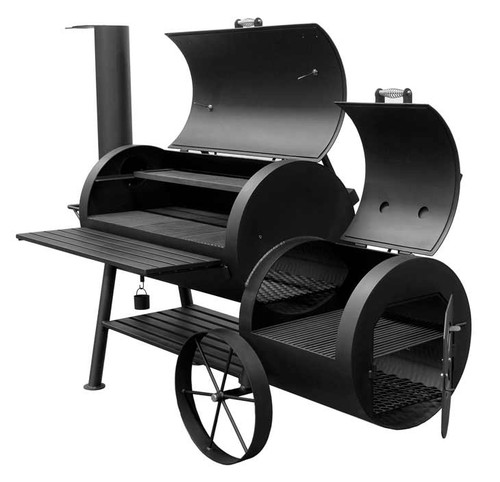 Bbq Pit Boys Offset Smoker 24" Wood & Charcoal Burning #2401 Colossus - 2064 Sq. In. Surface w/Firebox