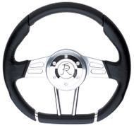 "D-Wheel" Steering Wheel by Flaming River Black