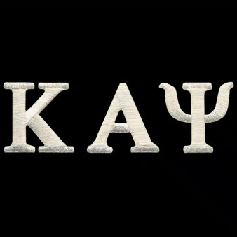 G1712-KAPPA ALPHA PSI WHITE LETTER SETS 1 INCH EMBLEM W_HEAT SEAL BACKING 200