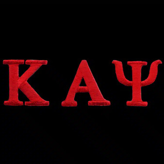 G1711-KAPPA ALPHA PSI Red Letter Sets 1 INCH Emblem W_Heat Seal Backing 200