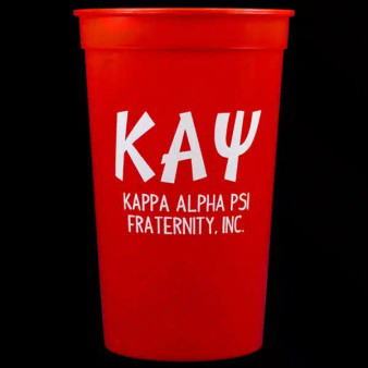 G1525-2-KAPPA ALPHA PSI 22 OZ PLASTIC STADIUM CUPS 10 PER PACK 750