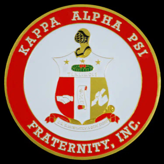 G1345- KAPPA ALPHA PSI 2 3_4 STAMPED CREST CAR EMBLEM 275