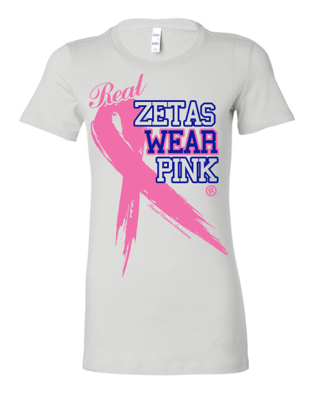 Deference Clothing® compatible with Zeta Phi Beta Clothing® Chapter 34 Wears Pink-Breast Cancer T-Shirt