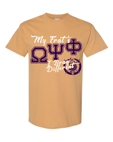 Deference Clothing® compatible with Omega Psi Phi Clothing® Chapter 64 Brag Different T-Shirt