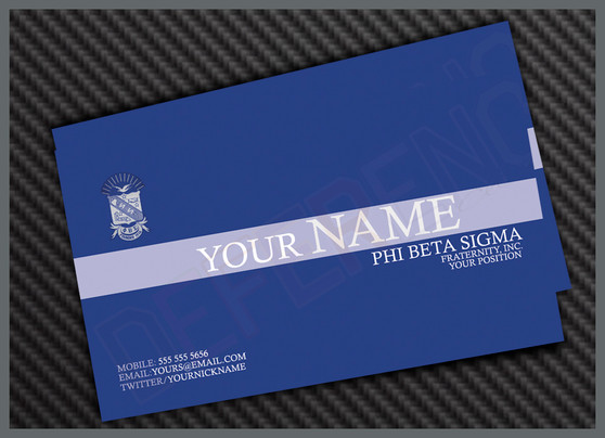 Deference Clothing® compatible with Phi Beta Sigma Clothing® Chapter 73 Business Card 101