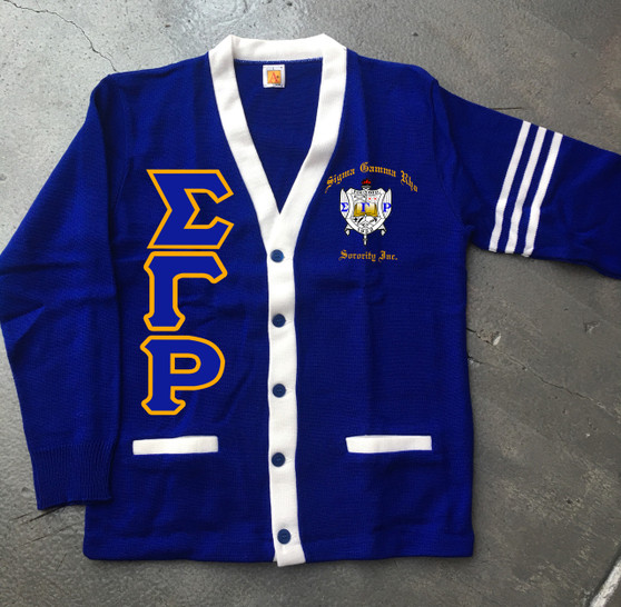 Deference Clothing® compatible with Sigma Gamma Rho Clothing® Chapter 75 Fully Customized Varsity Cardigan
