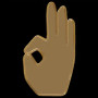G446-KAPPA ALPHA PSI _YO_ HAND SIGN LAPEL PIN IN GOLD 150