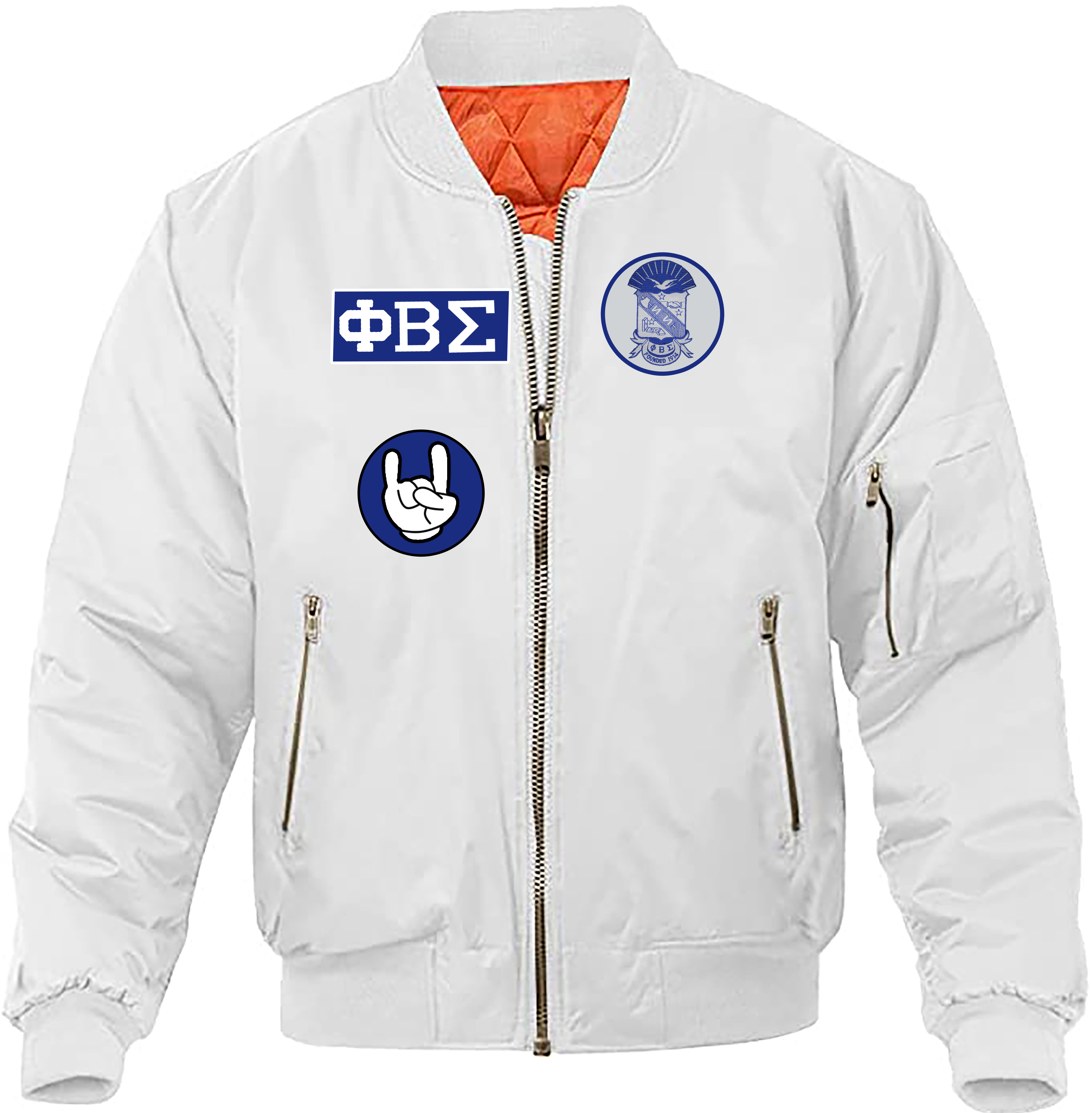 Deference Clothing® compatible with Phi Beta Sigma Clothing® Chapter 59  Bomber Jacket Patches