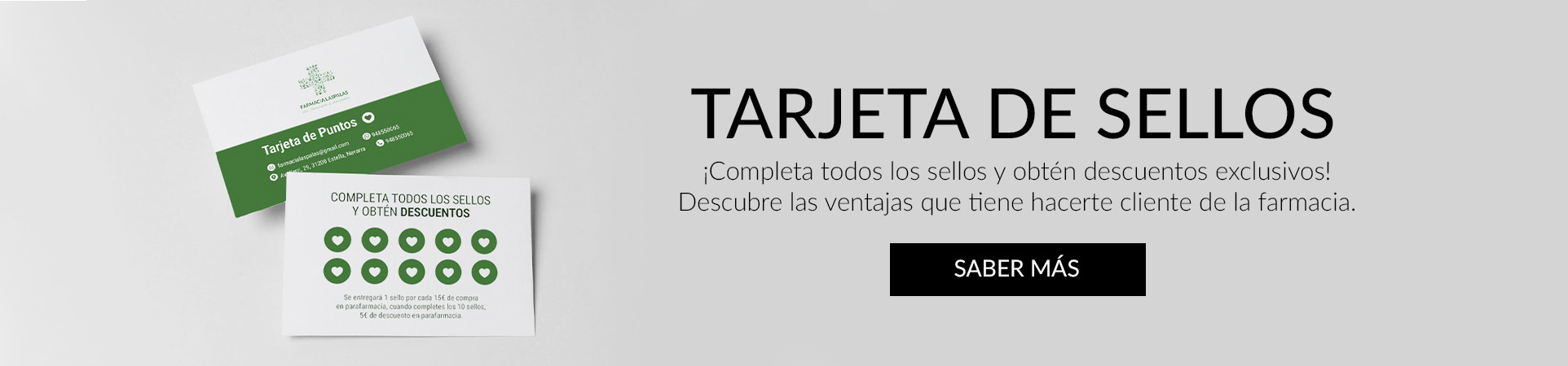 Tarjeta de sellos en Farmacia Laspalas