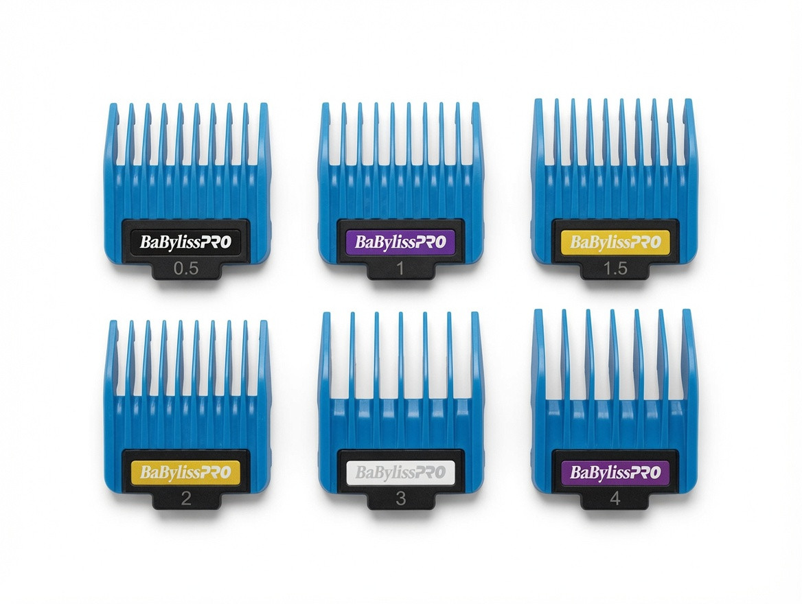 BaBylissPRO Precision Magnetic Clipper Guards 6-Pack | Sizes 0.5