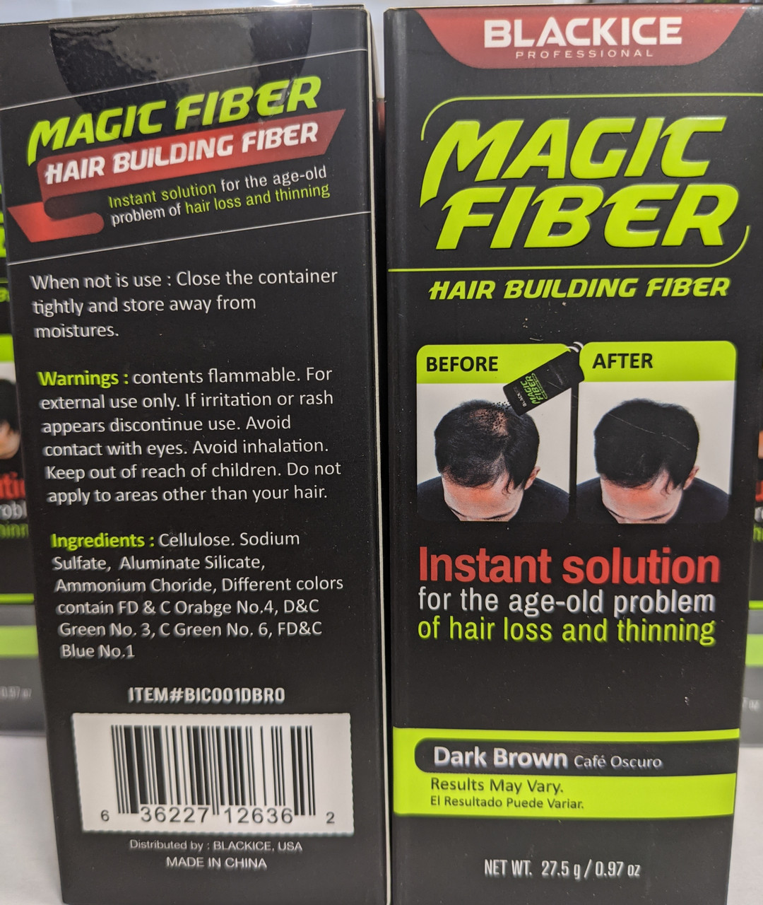 BLACK ICE MAGIC HAIR FIBER - DARK BROWN 22G. – True Barber Supply