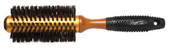 Full view of the Diane 1" Thermal Reinforced Boar Round Brush (D9507) with thermal aluminum barrel and textured no-slip comfort grip.