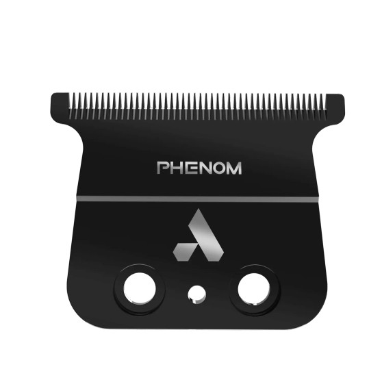 Front view of the Andis Phenom Trimmer DLC Stainless-Steel Blade (Item 562322), showing the deep-tooth design, zero-gap capability, and durable DLC coating.