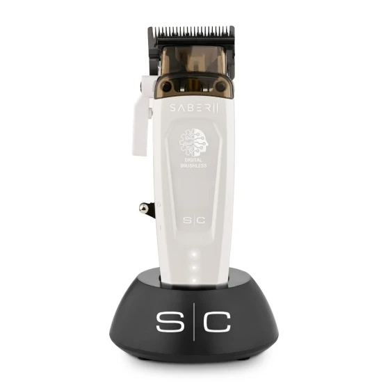 Stylecraft Saber 2 Professional Hair Clipper SC619W in White – EON Digital Brushless Motor and DLC Echo Blade