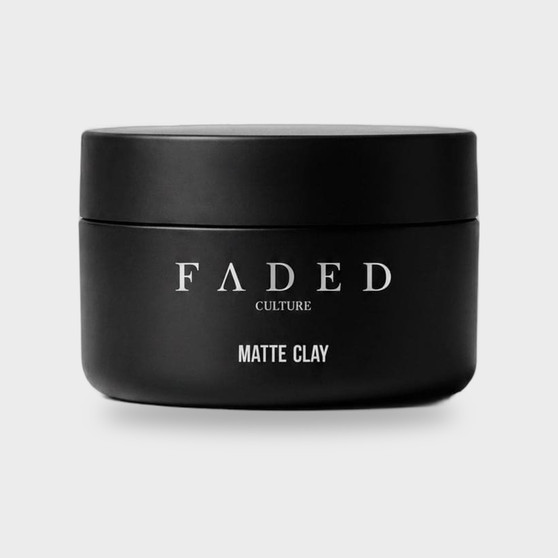 Faded Culture Matte Clay 3.3 oz black jar, front label