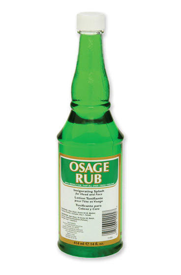 Jeris Osage Rub Professional Size – mentholated scalp & face splash for barbers at Weiss Barber Supply.