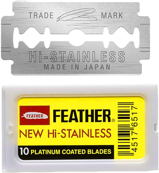 Feather Hi Stainless Double Edge Razor Blades (10pk)