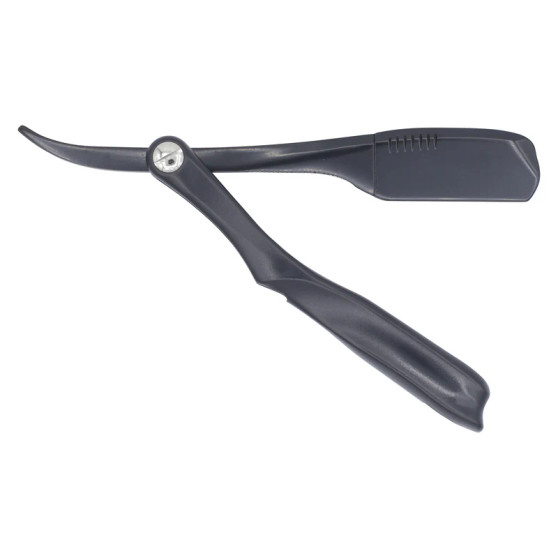 Close-up of the MISAKI Katana Shavette head, showing the "MISAKI Japan" engraving on the black zinc metal body.