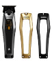 Andis Recon™ Trimmer with customizable housing options: black/chrome (original), gold, and all-black. Highlighting the personalization option.