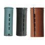 Comparison of Diane jumbo cold wave perm rods sizes: 1 1/2" brown, 1 1/4" black, 1 1/8" green