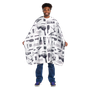 Scalpmaster Barber Print Styling Cape - White with vintage barber-tool design for barbers at Weiss Barber Supply