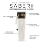 Stylecraft Saber 2 Clipper features infographic – EON Motor, DLC Echo Blade, 2.5hr runtime, and metal body