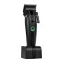 Cocco Veloce Lite clipper Black/Black Stripe in matching charging base
