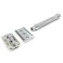 Parker 24C Safety Razor disassembled showing three-piece construction and open comb head