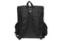 Back view of the Morevile Barber Backpack showing the sturdy foam padded shoulder straps and durable black 1680D fabric construction.