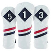 Ram Golf Vintage PU Leather Headcovers Set, White, Driver, Fairway Woods (1,3,5) Ram Golf Vintage PU Leather Headcovers Set, White, Driver, Fairway Woods (1,3,5)