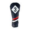 Ram Golf Premium Vintage Style PU Leather Headcovers, Retro Black, 3 Wood