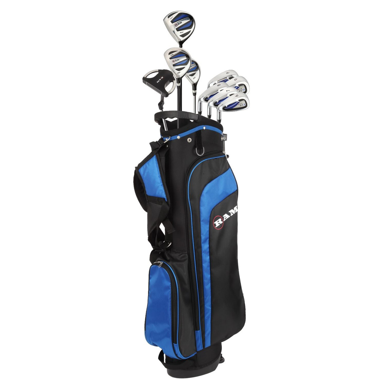 Ram Golf EZ3 Mens Golf Clubs Set with Stand Bag - Graphite/Steel