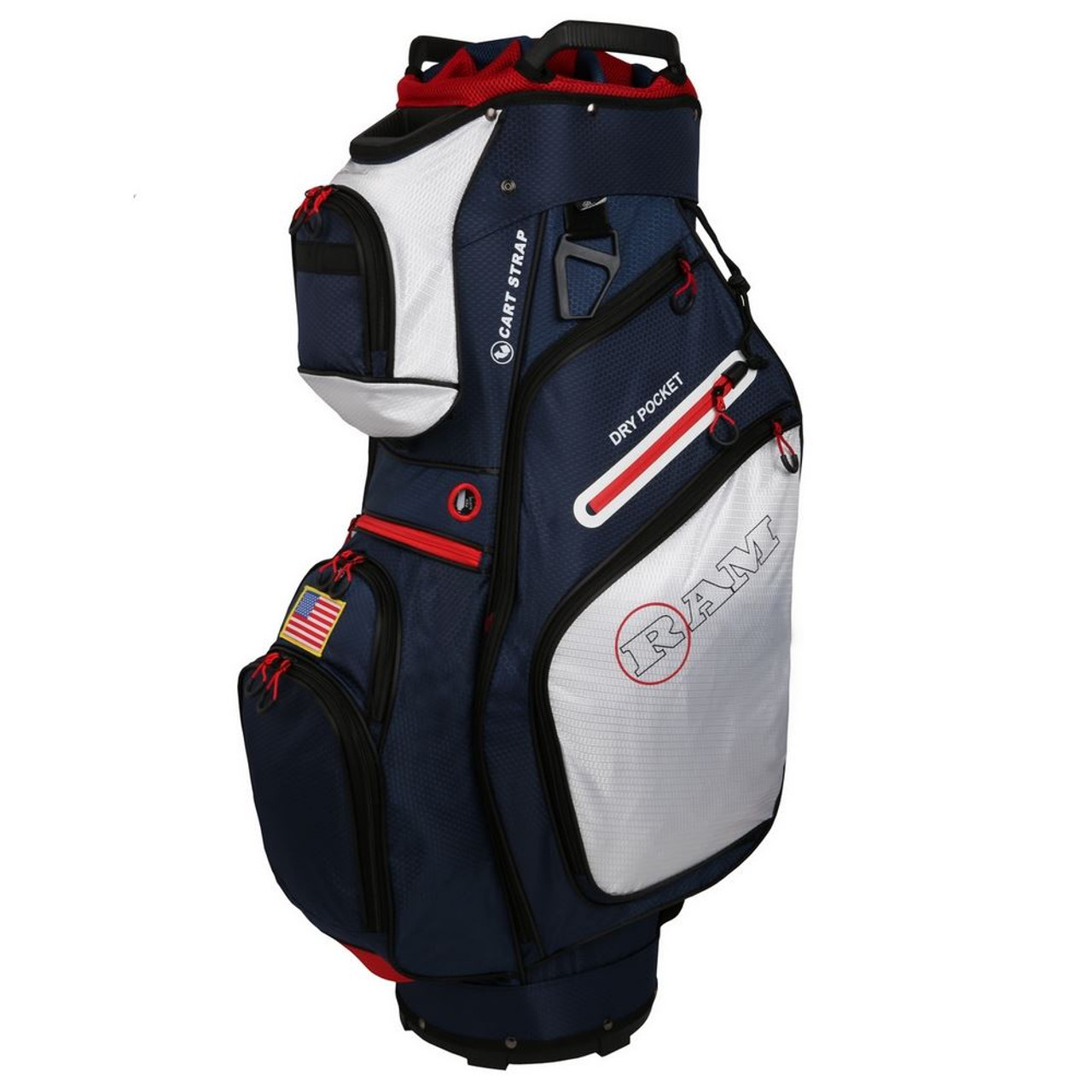 Ram Golf FX Deluxe Golf Bag with 14 Way Dividers USA Flag - RamGolf.com
