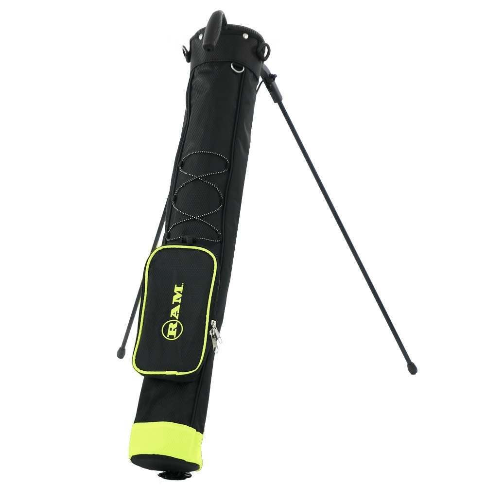 Sac De Golf Stand Bag Professionnel Léger - 6 Poches, 3 Séparateurs, Sangle Détachable, Noir