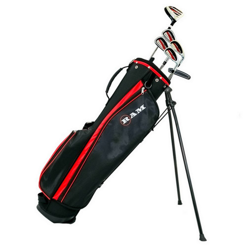 Ram Golf SGS Mens -1" Golf Clubs Starter Set with Stand Bag - Steel Shafts