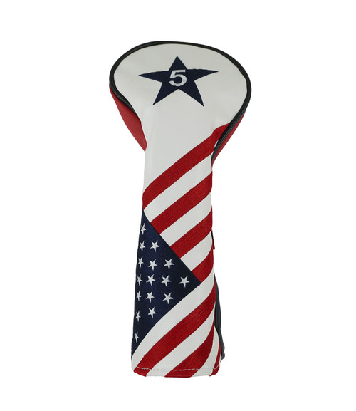 Ram Golf USA Stars and Stripes PU Leather Headcover For #5 Fairway Wood Ram Golf USA Stars and Stripes PU Leather Headcover For #5 Fairway Wood
