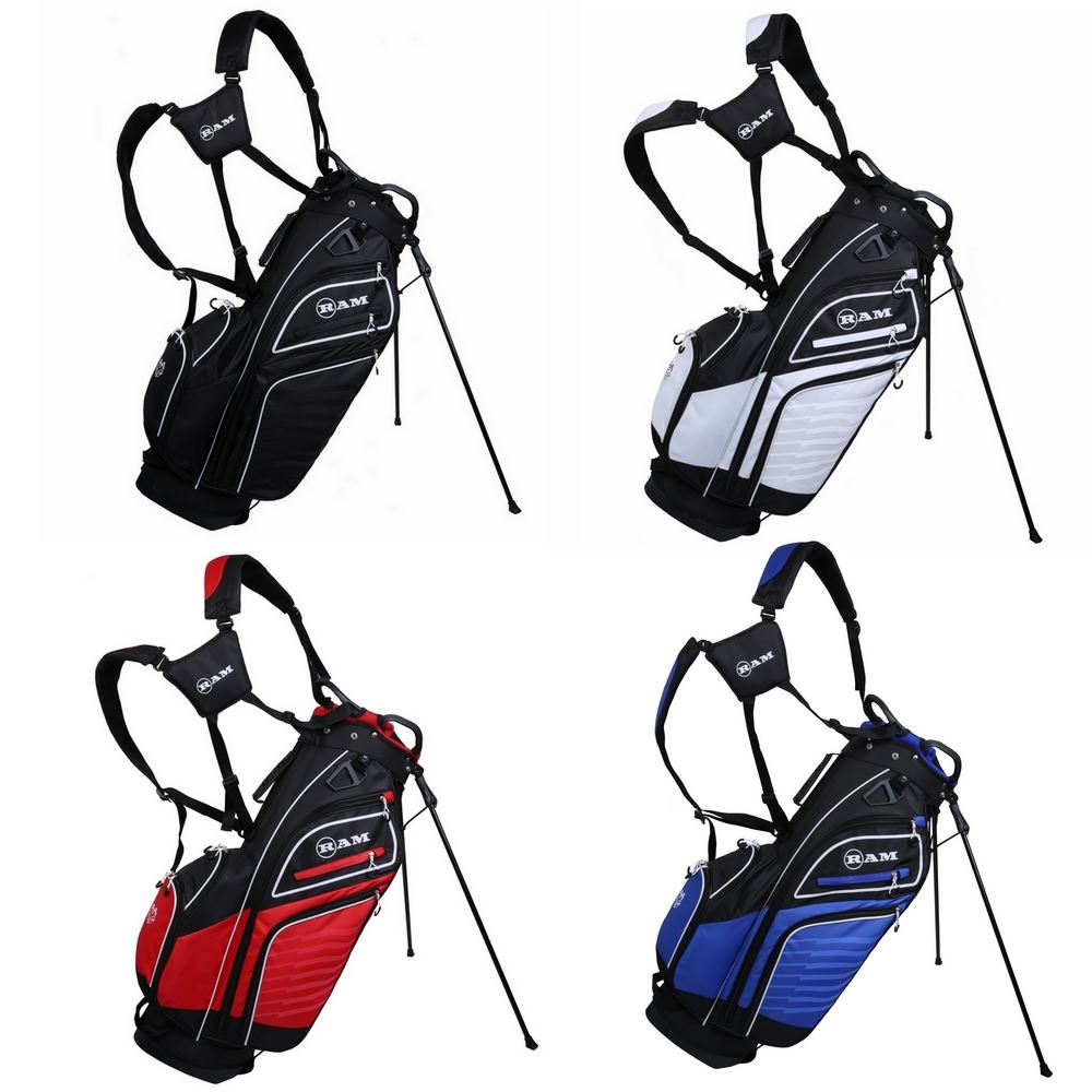Amazon.com : Ram Golf Premium Cart Bag with 14 Way Molded Organizer Divider  Top Black/Blue : Sports & Outdoors