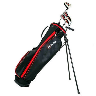 Ram Golf SGS Mens -1" Golf Clubs Starter Set with Stand Bag - Steel Shafts