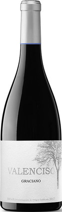 Bottle of Graciano red wine from Valenciso in Rioja